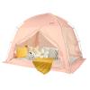 Bed Tents Canopy BedPrivacy Dream Tent for Cozy Indoor Sleeping, Light-Reducing,and Breathable, with 4 Doors Floor Tent BedAvailable in Twin, Full, and Queen Sizes (Pink, Twin) view 1