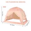 Bed Tents Canopy BedPrivacy Dream Tent for Cozy Indoor Sleeping, Light-Reducing,and Breathable, with 4 Doors Floor Tent BedAvailable in Twin, Full, and Queen Sizes (Pink, Twin) view 2