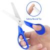 Asdirne Kids Scissors, Children Scissors with Comfort Grip Handles, Safety Blunt Tip, 5 Inch, 3 Pack view 3