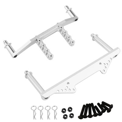 RZXYLRC Metal Alloy Front & Rear Body Mounts Body Posts for Traxxas Slash 2WD Rustler Stampede VXL 1/10 RC 2WD Car Upgrade Parts (Silver)