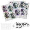 18pcs Glitter Retro Radio Dessert Cupcake Topper Pick for Retro Throwback 80s 90s Theme Decorations Men Women Happy Birthday Party Decor Supplies view 3