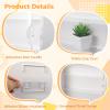 2 Pack Wall Mount Clear Display Case for Figures, 3 Tiered 4-inch Action Figure Display Stand Boxes, Acrylic Figure Display Case Wall Floating with Door for Collectibles, Dust Moisture Proof view 3