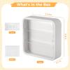 2 Pack Wall Mount Clear Display Case for Figures, 3 Tiered 4-inch Action Figure Display Stand Boxes, Acrylic Figure Display Case Wall Floating with Door for Collectibles, Dust Moisture Proof view 4