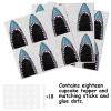 18pcs Blue Glitter Big Mouth Shark Dessert Cupcake Topper Pick for Retro Hip Hop 70s Disco DJ Theme Decor Supplies Baby Shower Men Women Happy Birthday Party Decorations view 3
