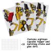 18pcs Gold Glitter Excavator Car Dessert Cupcake Topper Pick for Construction Excavator Worker Theme Decor Supplies Men Women Kids Happy Birthday Party Decorations view 3