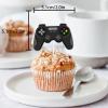 18pcs Glitter Video Game Dessert Cupcake Topper Pick for Controller Gaming Fans Theme Decor Supplies Men Women Kid Happy Birthday Anniversary Party Decorations view 2
