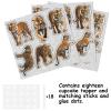 18pcs Gold Glitter Tiger Dessert Cupcake Topper Pick for King of Animals Theme Decor Supplies Baby Shower Boy Girl Happy Birthday Party Decoration view 3
