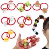 12Pcs Cute Red Hair Ties Toddler Christmas Hair Accessories, Cartoon Small Elastic No Damage for Baby Little Girls Kids Ponytail Holders New Year Holiday Hair Bands, Stocking Stuffers Gift, BlueZOO view 1