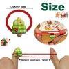 12Pcs Cute Red Hair Ties Toddler Christmas Hair Accessories, Cartoon Small Elastic No Damage for Baby Little Girls Kids Ponytail Holders New Year Holiday Hair Bands, Stocking Stuffers Gift, BlueZOO view 3