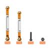 MECCANIXITY Adjustable Turnbuckles Camber Link Linkages Aluminum Alloy RC Car Steering Pull Rod Servo Linkages Tie Rod for 2WD 1/10 RC Car Crawler(Gold) view 3