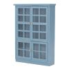 1:12 Scale Dollhouse Furniture Cabinet Dark Blue Miniature Wooden Dollhouse Bookshelf view 1