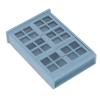 1:12 Scale Dollhouse Furniture Cabinet Dark Blue Miniature Wooden Dollhouse Bookshelf view 2