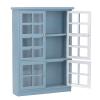 1:12 Scale Dollhouse Furniture Cabinet Dark Blue Miniature Wooden Dollhouse Bookshelf view 4