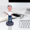 Personalized Bobblehead Figure, Male in White Shirt Handsome Astronaut Toy for Private Collectibles Sculpture 6.3 inches Handmade Clay Figurine and Blue Pants view 3