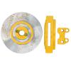 Bnineteenteam 4Pcs Simulation Metal Brake Discs Calipers Fit for 1/10 RC Car Parts (Yellow view 3