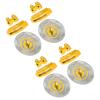 Bnineteenteam 4Pcs Simulation Metal Brake Discs Calipers Fit for 1/10 RC Car Parts (Yellow view 4