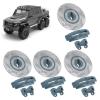 Bnineteenteam 4Pcs Simulation Metal Brake Discs Calipers Fit for 1/10 RC Car Parts (Gray view 2