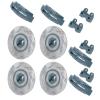 Bnineteenteam 4Pcs Simulation Metal Brake Discs Calipers Fit for 1/10 RC Car Parts (Gray view 3
