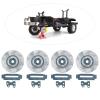 Bnineteenteam 4Pcs Simulation Metal Brake Discs Calipers Fit for 1/10 RC Car Parts (Gray view 4