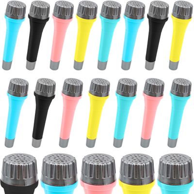 20 Pcs Plastic Toy Microphones Colorful Fake Microphone Plastic Toy Microphone for Girls and Boys Music Stage Prop Goody Bag Fillers Birthday Party Fun Favors, 5 Colors