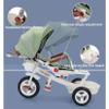 JIYIAN Green, Baby Stroller Strolling Children Hand Pushed with Adjustable Push Handle, Removable Canopy, Music Light, Foldable Footrest, 360Rotating Seat, Three Point Safety Harness view 2