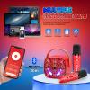 Mini Karaoke Machine Toys Gifts: Kids Toys Christmas Birthday Gifts for 4 5 6 7 8 9 Years Old Girl Boy Stocking Stuffers LED Portable Bluetooth Speaker with 2 Wireless Microphone Girl Gift Age 3-12+ view 3