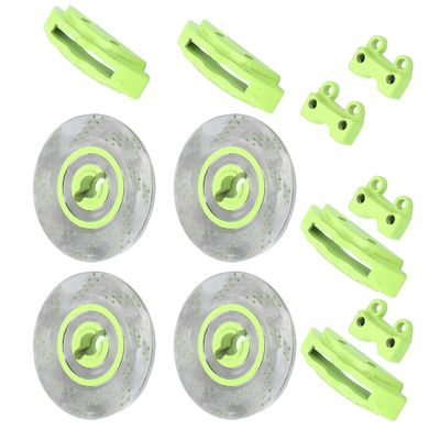 Bnineteenteam 4Pcs Simulation Metal Brake Discs Calipers Fit for 1/10 RC Car Parts (Green