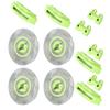 Bnineteenteam 4Pcs Simulation Metal Brake Discs Calipers Fit for 1/10 RC Car Parts (Green view 1