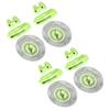 Bnineteenteam 4Pcs Simulation Metal Brake Discs Calipers Fit for 1/10 RC Car Parts (Green view 3