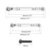 MECCANIXITY Adjustable Turnbuckles Camber Link Linkages Aluminum Alloy RC Car Steering Pull Rod Servo Linkages Tie Rod for 2WD 1/10 RC Car CrawlerSilver view 2