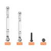 MECCANIXITY Adjustable Turnbuckles Camber Link Linkages Aluminum Alloy RC Car Steering Pull Rod Servo Linkages Tie Rod for 2WD 1/10 RC Car CrawlerSilver view 3