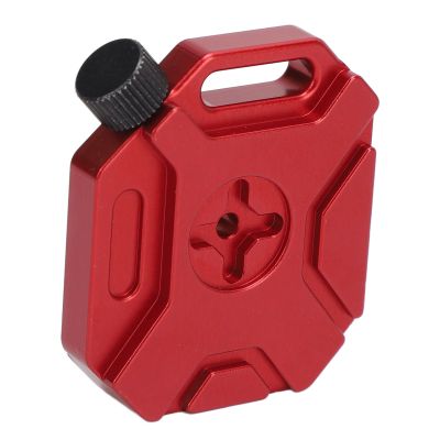 PerGar Simulation Fuel Tank, Aluminum Alloy Rc Crawler Simulation Decoration Accessory, 1/10 Scale Rc Accessories, Rc Crawler Accessories, for Scx10 1/8 1/10 Rc Crawler Cars (Red)