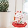 Msiud Solar Fortune Cat Vivid Lovely Chinese Cat Solar Powered Waving Arm Lucky Cat Ideal for Home Office and Car Dashboard Decor 2314A Brings Charm and Positive Energy to Any Space view 3