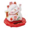 Msiud Solar Fortune Cat Vivid Lovely Chinese Cat Solar Powered Waving Arm Lucky Cat Ideal for Home Office and Car Dashboard Decor 2314A Brings Charm and Positive Energy to Any Space view 4