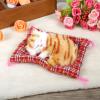 Acouto Yellow Kitten P Set Simulation S Cats Doll with Sound Er e Christmas Soft Cat P S (Yellow Stamp Will Call) view 3