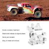 Aluminum Transmission Case Gearbox Housing Cover, Metal Gearbox Cover Shell for Losi Baja Rey Rock Rey 1:10 RC Cars, Aluminum Front Gear Box Bulkhead, Gearbox Housing (Silver) view 3