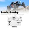 Aluminum Transmission Case Gearbox Housing Cover, Metal Gearbox Cover Shell for Losi Baja Rey Rock Rey 1:10 RC Cars, Aluminum Front Gear Box Bulkhead, Gearbox Housing (Silver) view 4