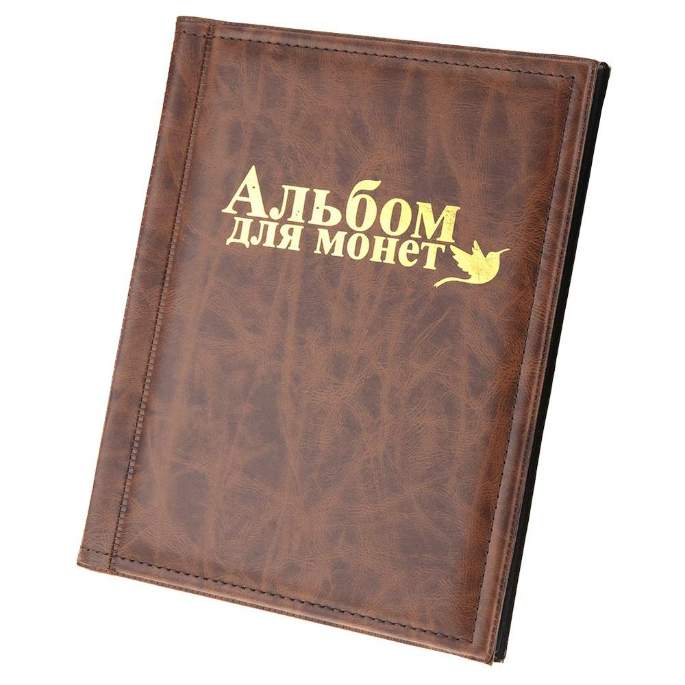 World Storage Folder Album Black 250 Kets 10 Pages Collecting Holder Book Album for Collectors (Brown)