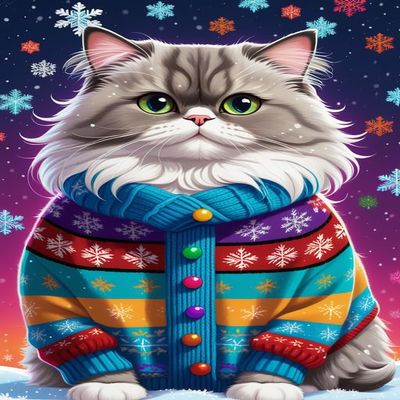 1000 Piece Colorful Animals Adult and Teen Puzzles-Cat in Clothes Themed Puzzles-Persian Cat Puzzles,Fun and Challenging Gifts for Friends Bedroom Decorative Art 20x28.8inch