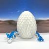3D Printed Dragon, Articulated Crystal Dragon with Dragon Egg, Fidget ADHD Autism Toy, Executive Desk Toy Home Office Decor D062WB view 2