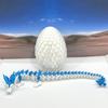 3D Printed Dragon, Articulated Crystal Dragon with Dragon Egg, Fidget ADHD Autism Toy, Executive Desk Toy Home Office Decor D062WB view 3