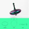 Plexity Labs UFO Tops Ruwa - Metal Spinning Fidget Toy Top - Inspired by The 1994 USS Ruwa, Zimbabwe UFO Incident - Psychedelic Stainless Steel view 2