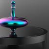 Plexity Labs UFO Tops Ruwa - Metal Spinning Fidget Toy Top - Inspired by The 1994 USS Ruwa, Zimbabwe UFO Incident - Psychedelic Stainless Steel view 3