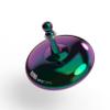 Plexity Labs UFO Tops Ruwa - Metal Spinning Fidget Toy Top - Inspired by The 1994 USS Ruwa, Zimbabwe UFO Incident - Psychedelic Stainless Steel view 4
