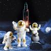 AJMICO-3pcs Astronaut Figurine Home Decor Astronaut Statue Study Office Desk Decor Showpiece view 3