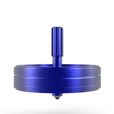 Plexity Labs UFO Tops USS Nimitz - Metal Spinning Fidget Toy Top - Inspired by The 2004 USS Nimitz UFO Incident - Aluminum in Ocean Blue