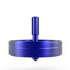 Plexity Labs UFO Tops USS Nimitz - Metal Spinning Fidget Toy Top - Inspired by The 2004 USS Nimitz UFO Incident - Aluminum in Ocean Blue view 1