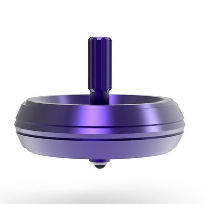 Plexity Labs UFO Tops Lake Superior - Metal Spinning Fidget Toy Top - Inspired by The 1953 Lake Superior UFO Incident - Aluminum in Cyber Purple