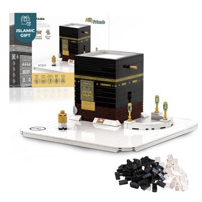 Alif and Friends Kaaba Building Block Set - 540 Pcs - Islamic Eid Gifts for Kids & Adults - Mini Kaaba Model - Perfect Islamic Puzzle & Eid Toy - Muslim Toys for Kids