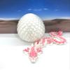 3D Printed Dragons with Dragon Egg, Articulated Mother and Child Dragons, White and Pink Gemstone Dragons, Fidget ADHD Autism Toy MCD-063-007-Wp-WE view 4